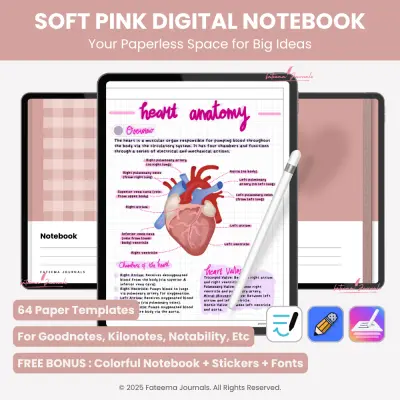Pink Digital Notebook - Digital planner preview