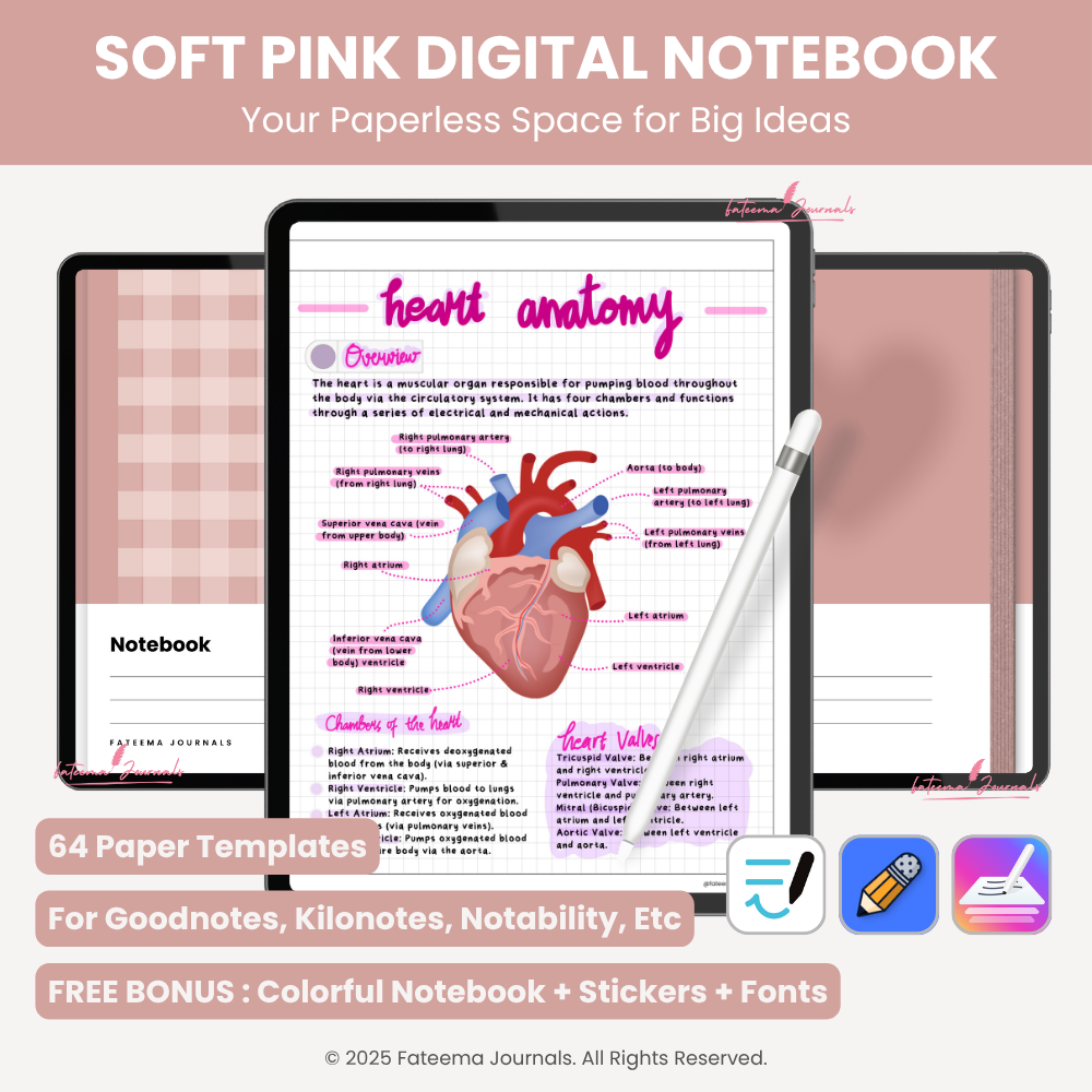 Pink Digital Notebook - Digital planner preview