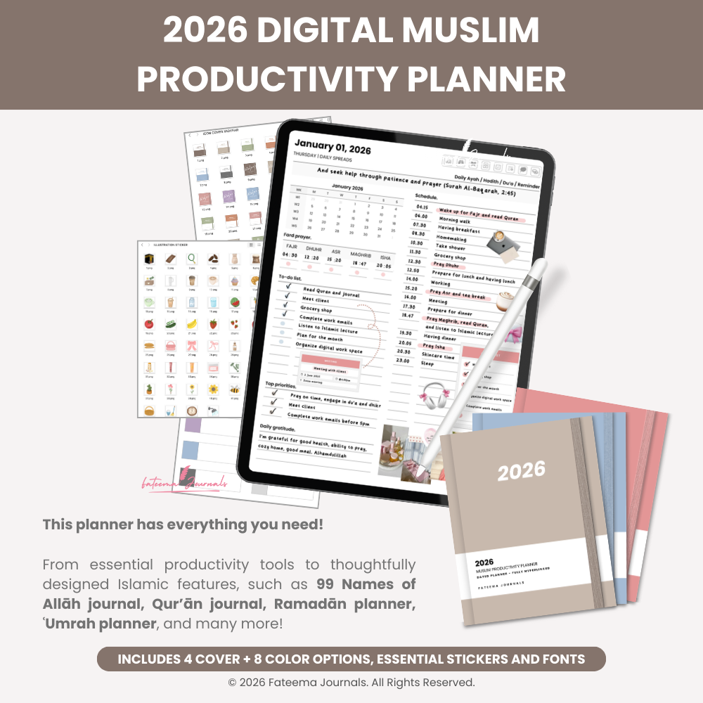 2026 Digital Muslim Planner - Digital planner preview